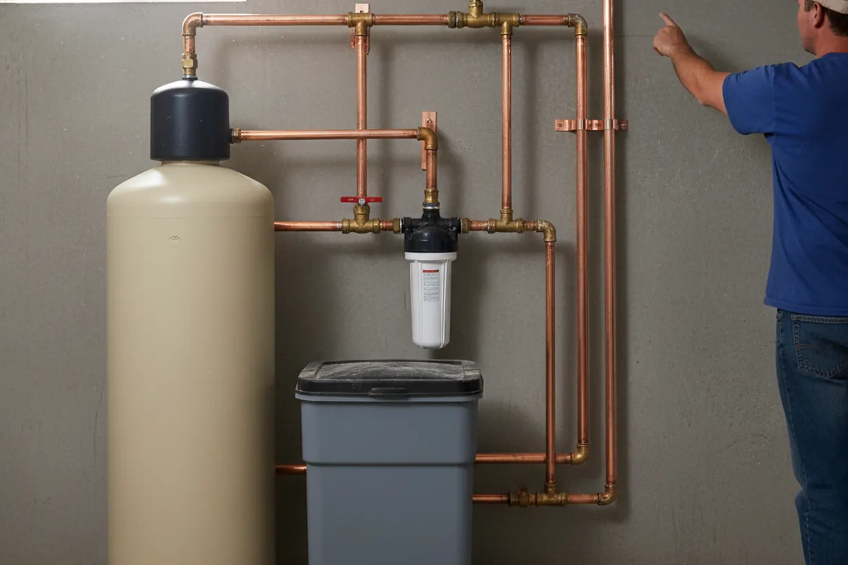 Whole-house water treatment system installed in College Corner